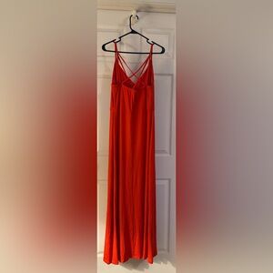 Vibrant Orange Maxi Drss